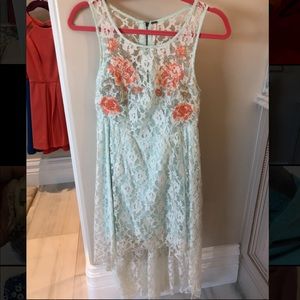 Free people light blue hi-lo dress